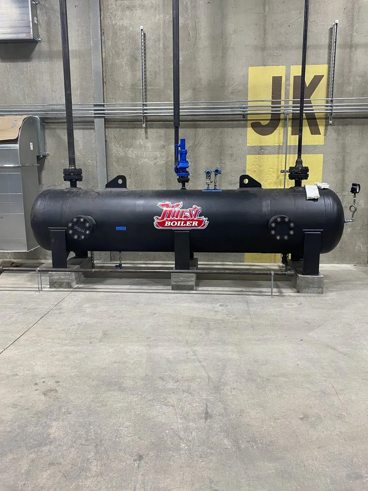 Industrial equipment before insulation
